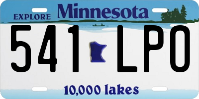 MN license plate 541LPO