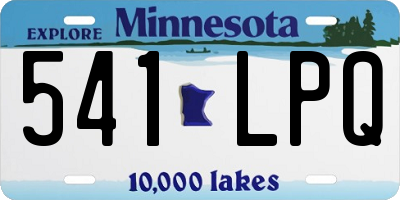MN license plate 541LPQ