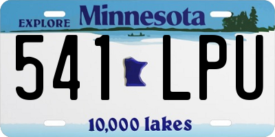 MN license plate 541LPU