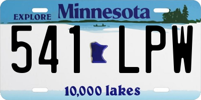 MN license plate 541LPW