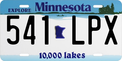 MN license plate 541LPX