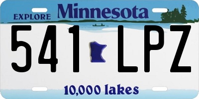 MN license plate 541LPZ