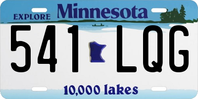 MN license plate 541LQG