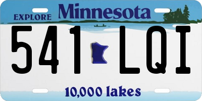 MN license plate 541LQI