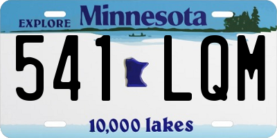 MN license plate 541LQM