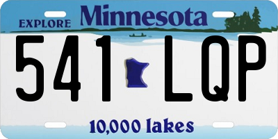 MN license plate 541LQP