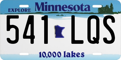 MN license plate 541LQS