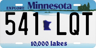 MN license plate 541LQT