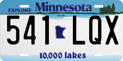 MN license plate 541LQX