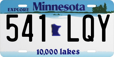 MN license plate 541LQY