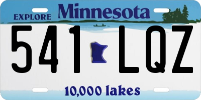 MN license plate 541LQZ