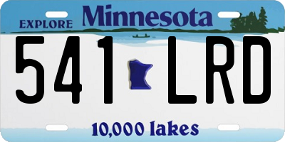 MN license plate 541LRD