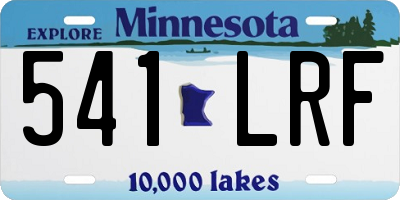 MN license plate 541LRF