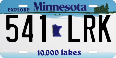 MN license plate 541LRK