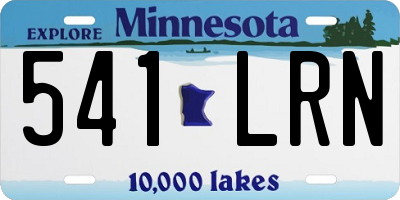 MN license plate 541LRN