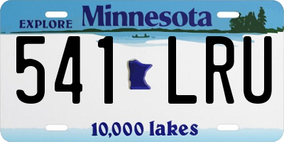 MN license plate 541LRU