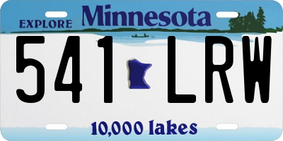 MN license plate 541LRW