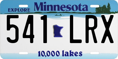 MN license plate 541LRX