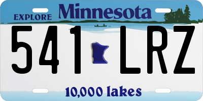 MN license plate 541LRZ