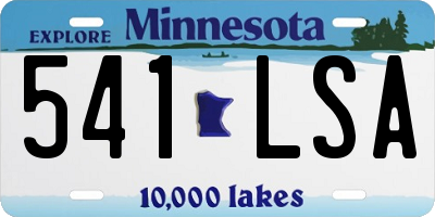 MN license plate 541LSA