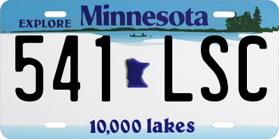 MN license plate 541LSC
