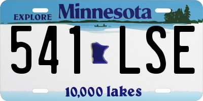 MN license plate 541LSE