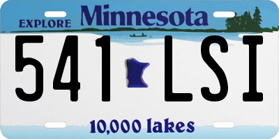 MN license plate 541LSI