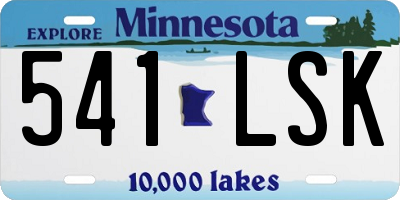 MN license plate 541LSK