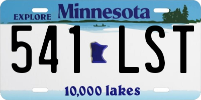 MN license plate 541LST