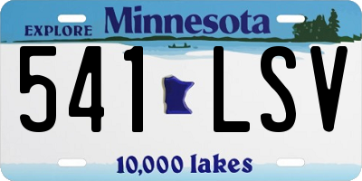 MN license plate 541LSV