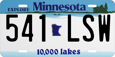MN license plate 541LSW
