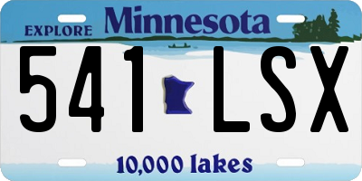 MN license plate 541LSX