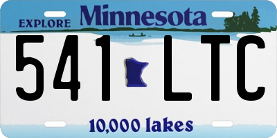 MN license plate 541LTC
