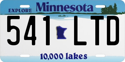 MN license plate 541LTD