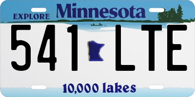 MN license plate 541LTE