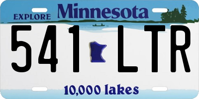 MN license plate 541LTR