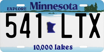 MN license plate 541LTX