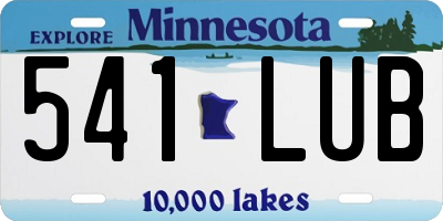 MN license plate 541LUB