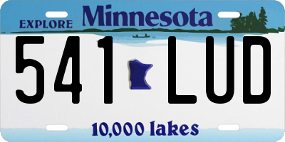 MN license plate 541LUD