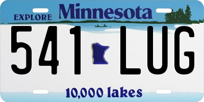 MN license plate 541LUG
