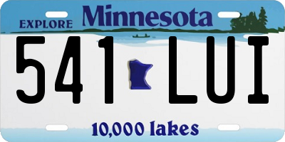 MN license plate 541LUI