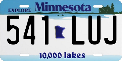 MN license plate 541LUJ