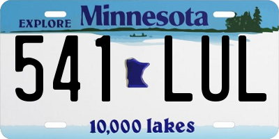 MN license plate 541LUL