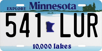 MN license plate 541LUR