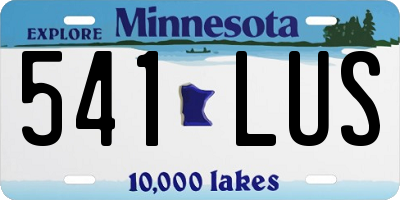MN license plate 541LUS
