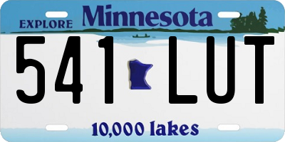 MN license plate 541LUT