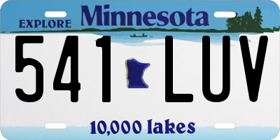 MN license plate 541LUV