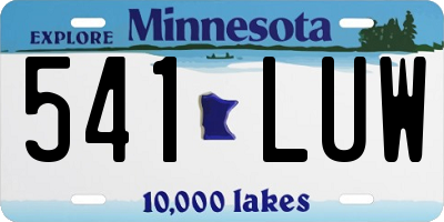 MN license plate 541LUW
