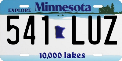 MN license plate 541LUZ
