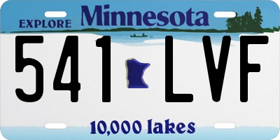 MN license plate 541LVF